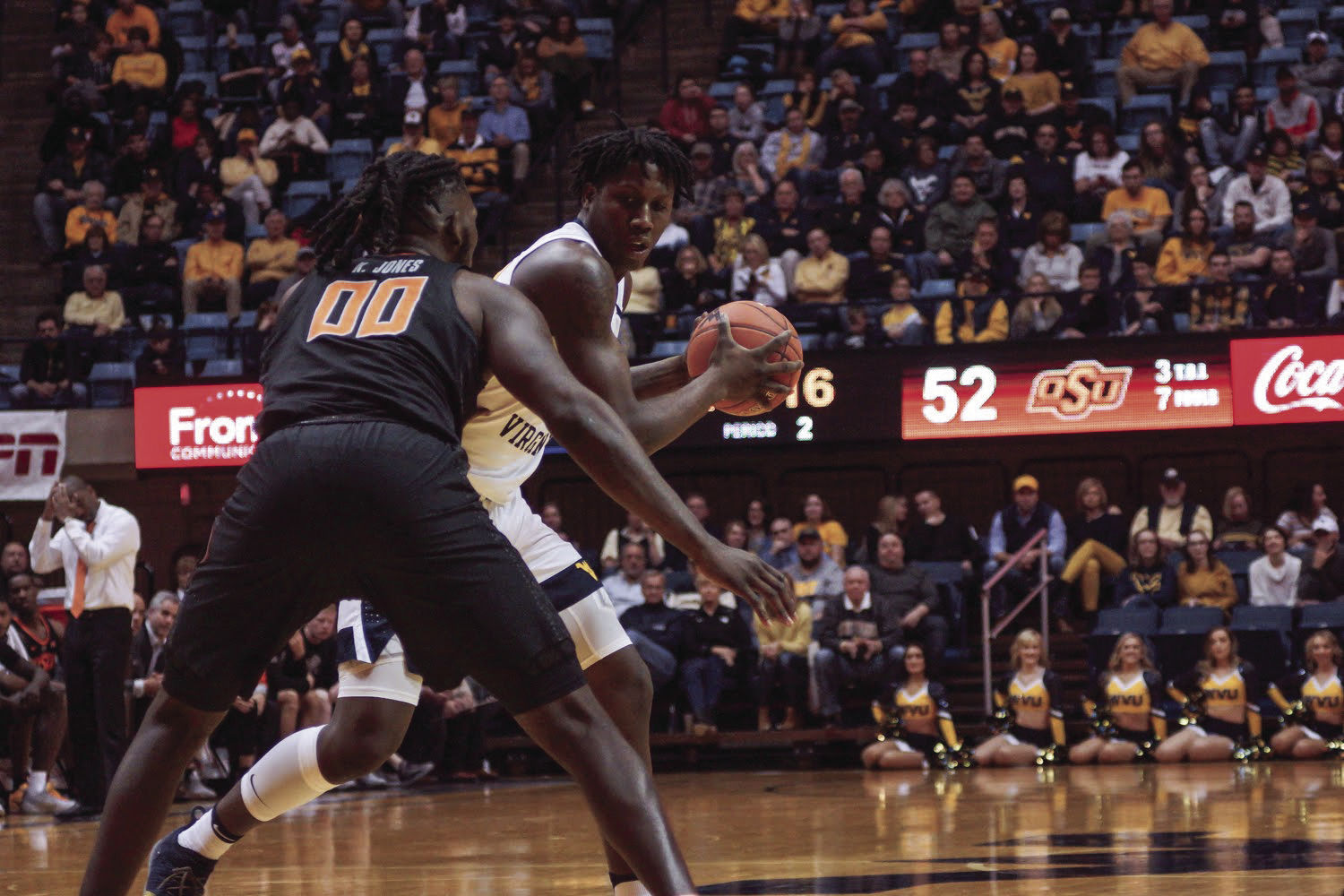 Forward Andrew Gordon trying to get around Oklahoma State defender
